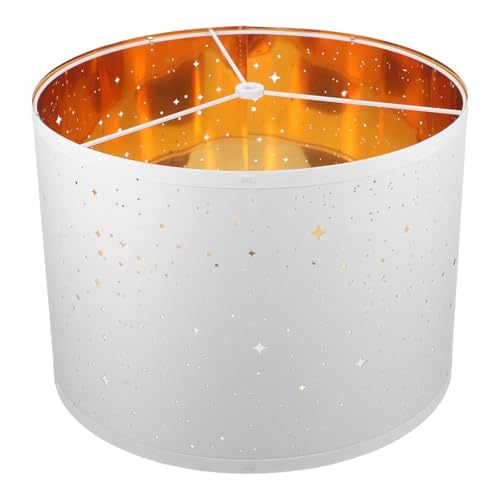 LUYSGBXR Lampenschirm Stoff-Lampenschirme Lampenschirmbezug Tischleuchte Stehlampen Ersatz Pendelleuchte Stoff Kronleuchter Nachttisch Trommel Hotelbedarf(White) von LUYSGBXR