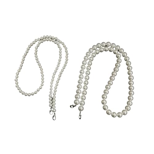 LUYSGBXR Perlenkette Verlängerung 16mm 10mm DIY Perlenkette Taschengurt Geldbörsenkette Riemengriff Ersatz Handtasche Schultertasche Kette Zubehör Taschendekoration(Silver Hardware 10mm,130cm) von LUYSGBXR