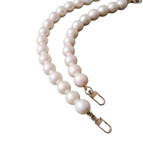 LUYSGBXR Perlenkette Verlängerung Mode Frau Handtasche Zubehör Teile Weiße Perle Harz Kette Luxus Solide Strap Frauen Schulter Kupplung Griff Ketten(65cm) von LUYSGBXR
