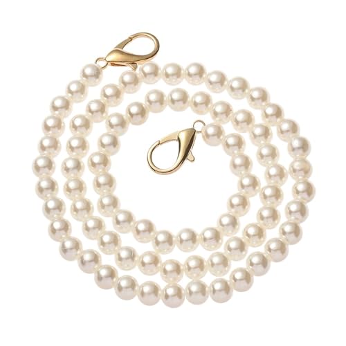 LUYSGBXR Perlenkette Verlängerung Mode Perle Gürtel Zubehör Taschen Handtasche Griffe DIY Geldbörse Ersatz Lange Perlen Kette Perle Strap(60cm) von LUYSGBXR