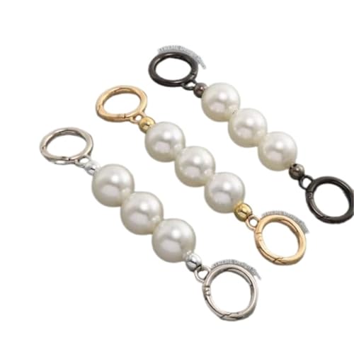 LUYSGBXR Perlenkette Verlängerung Perlen-Geldbörsen-Kettenriemenverlängerung for Umhängetaschen, Handtaschen, DIY-Geldbörsen-Ersatzanhänger, Taschenzubehör(Black) von LUYSGBXR