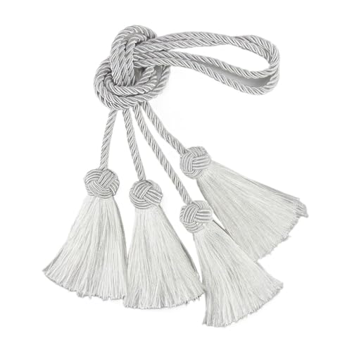 LUYSGBXR Raffhalter Für Vorhänge 1 Paar Quaste Fringe Trim Quasten Zimmer Dekoration Vorhang Zubehör(White) von LUYSGBXR