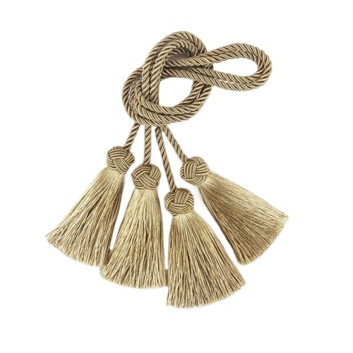 LUYSGBXR Raffhalter Für Vorhänge 1 Paar Quaste Fringe Trim Quasten Zimmer Dekoration Vorhang Zubehör(Yellow) von LUYSGBXR