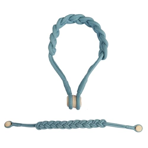LUYSGBXR Raffhalter Für Vorhänge 1Pc Vorhang Tieback Zimmer Zubehör Vorhang Halter Clip Baumwolle Seil Schnalle(Blue) von LUYSGBXR