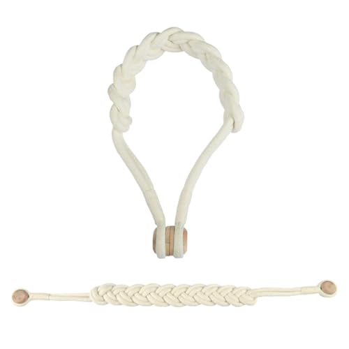 LUYSGBXR Raffhalter Für Vorhänge 1Pc Vorhang Tieback Zimmer Zubehör Vorhang Halter Clip Baumwolle Seil Schnalle(White) von LUYSGBXR