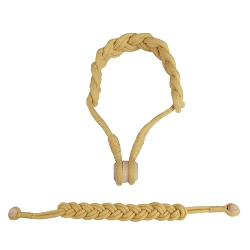 LUYSGBXR Raffhalter Für Vorhänge 1Pc Vorhang Tieback Zimmer Zubehör Vorhang Halter Clip Baumwolle Seil Schnalle(Yellow) von LUYSGBXR
