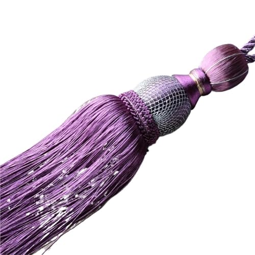 LUYSGBXR Raffhalter Für Vorhänge 1pc Vorhang Schnalle Clips & Raffhalter Pflicht Dekorative Halter for Vorhänge Quasten(Purple 2) von LUYSGBXR