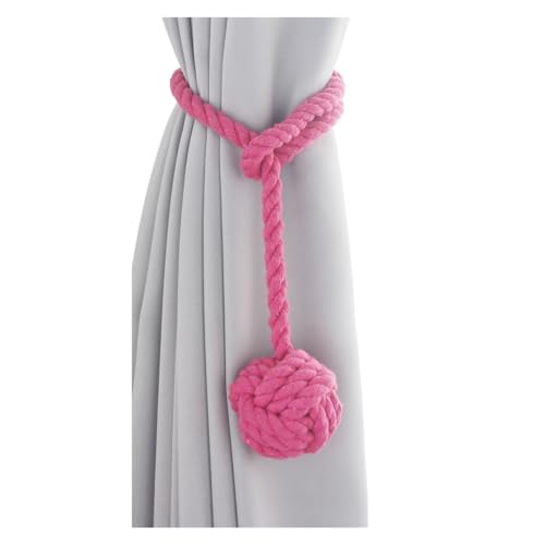 LUYSGBXR Raffhalter Für Vorhänge 2 Stück Vorhang-Clips-Halter mit Riemen, Dickes Seil-Design(Red) von LUYSGBXR