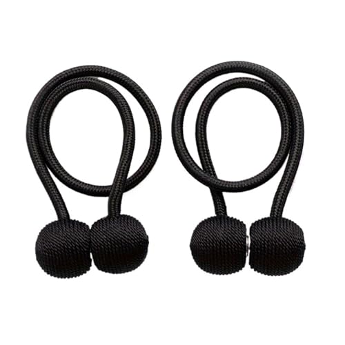 LUYSGBXR Raffhalter Für Vorhänge 2 Stück Vorhang-Raffhalter, Design-Vorhanghalter, Badezimmer-Duschvorhang-Zubehör(Black) von LUYSGBXR