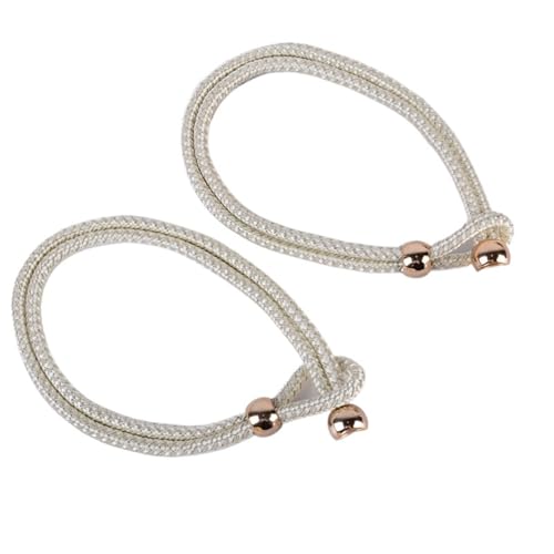 LUYSGBXR Raffhalter Für Vorhänge 2 Stück Vorhanggurte, Gaze-Vorhangschnallen, dekorative Accessoires, Seilhaken(White) von LUYSGBXR