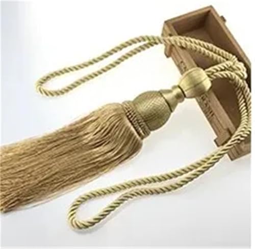 LUYSGBXR Raffhalter Für Vorhänge EIN Paar Vorhang Raffhalter for Wohnkultur Raffhalter Vorhang Riemen Quasten Zubehör(Color 12) von LUYSGBXR