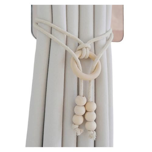 LUYSGBXR Raffhalter Für Vorhänge Paar Vorhang Krawatte Seil Krawatte Quaste Dekoration Einfache Vorhang Feste Seil Krawatte(Beige) von LUYSGBXR