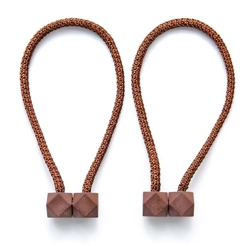 LUYSGBXR Raffhalter Für Vorhänge Vorhang Krawatte Seil Rücken Holdbacks Clips Zubehör Home Dekorationen Bindung Seil(Brown,2PCS) von LUYSGBXR