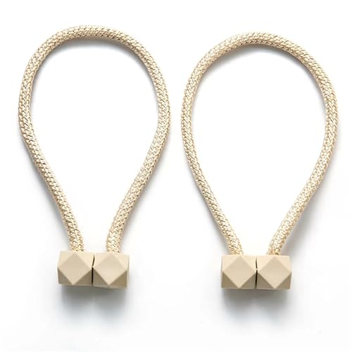 LUYSGBXR Raffhalter Für Vorhänge Vorhang Krawatte Seil Rücken Holdbacks Clips Zubehör Home Dekorationen Bindung Seil(White 1,2PCS) von LUYSGBXR