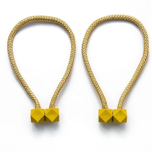 LUYSGBXR Raffhalter Für Vorhänge Vorhang Krawatte Seil Rücken Holdbacks Clips Zubehör Home Dekorationen Bindung Seil(Yellow,2PCS) von LUYSGBXR