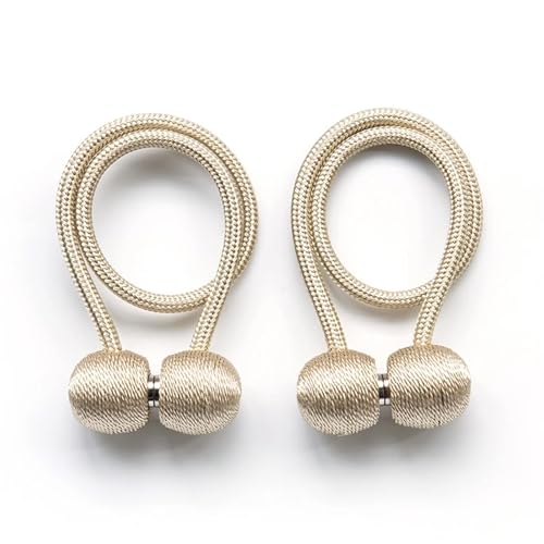 LUYSGBXR Raffhalter Für Vorhänge Vorhanggurte, Seilschnallen, Vorhangschnallen, Bettvorhang-Aufbewahrungsseile(Beige) von LUYSGBXR