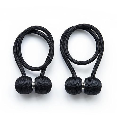 LUYSGBXR Raffhalter Für Vorhänge Vorhanggurte, Seilschnallen, Vorhangschnallen, Bettvorhang-Aufbewahrungsseile(Black) von LUYSGBXR
