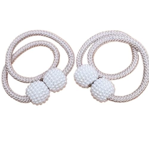 LUYSGBXR Raffhalter Für Vorhänge Vorhangschnalle Vorhanghalter Raffhalter Schnalle Clips Raffhalter Vorhang Dekor Zubehör(Beige,2 PCS) von LUYSGBXR