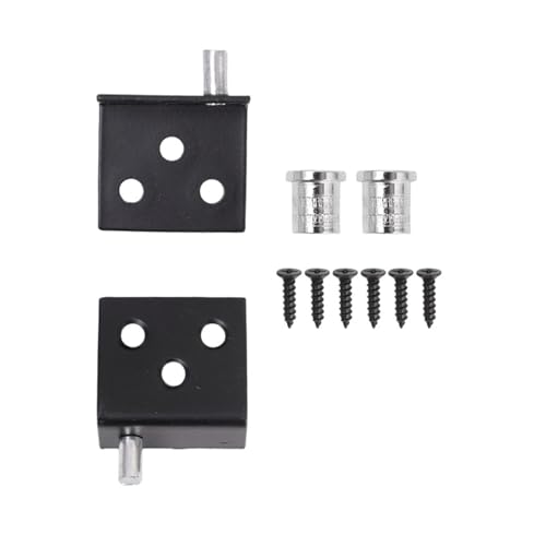 LUYSGBXR Schrank Scharniere 10/2Pcs Verdeckte Scharniere Unsichtbare Schrank Oben Und Unten Tür Pivot for Holz Panel Schrank Display Unterstützung Halterung(2PCS-Black) von LUYSGBXR