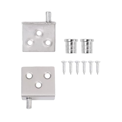 LUYSGBXR Schrank Scharniere 10/2Pcs Verdeckte Scharniere Unsichtbare Schrank Oben Und Unten Tür Pivot for Holz Panel Schrank Display Unterstützung Halterung(2PCS-Silver) von LUYSGBXR
