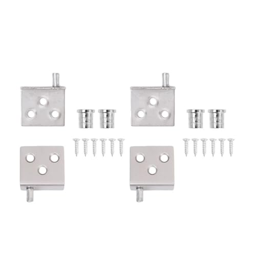 LUYSGBXR Schrank Scharniere 10/2Pcs Verdeckte Scharniere Unsichtbare Schrank Oben Und Unten Tür Pivot for Holz Panel Schrank Display Unterstützung Halterung(4PCS-Silver) von LUYSGBXR