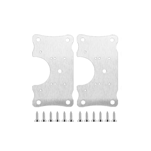 LUYSGBXR Schrank Scharniere 10x Edelstahl Scharnier Reparatur Platte for Schrank Möbel Scharniere Montage Werkzeug Küche Schrank Tür Befestigungs Platte Hause Werkzeuge(2pcs) von LUYSGBXR