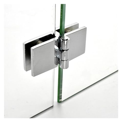 LUYSGBXR Schrank Scharniere 2 stücke 90 180 Grad Bilaterale Clip Hause Einfach Installieren Glas Klemme Zink Praktische Langlebige Schrank Tür Scharnier Bad möbel Schrank(180 Degrees) von LUYSGBXR