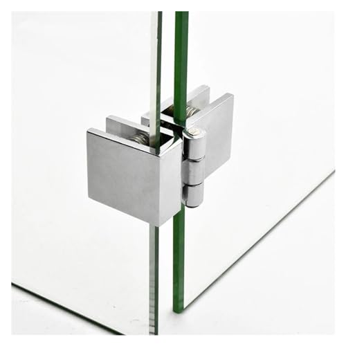 LUYSGBXR Schrank Scharniere 2 stücke 90 180 Grad Bilaterale Clip Hause Einfach Installieren Glas Klemme Zink Praktische Langlebige Schrank Tür Scharnier Bad möbel Schrank(90 Degrees) von LUYSGBXR