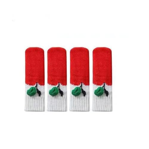 LUYSGBXR Stuhlsocken 12 Teile/Satz Stumm Gestrickte Gestrickte Tischbein Abdeckung rutschfeste Geräuschreduzierung Stuhlfüße Socken Dickere Tischbeine Socken Möbelbeine(Red) von LUYSGBXR