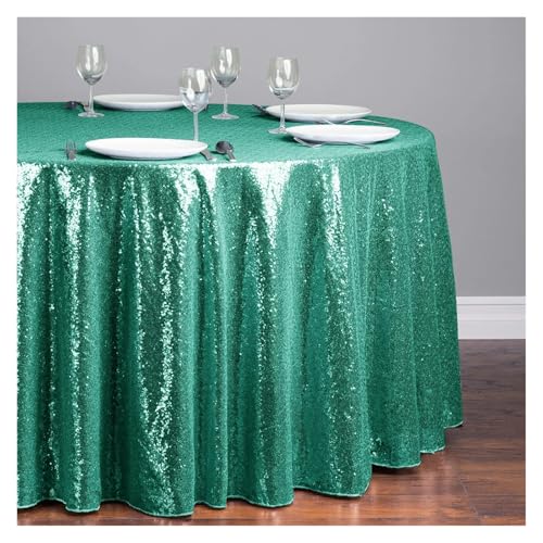 LUYSGBXR Tischdecke Rund 1 stücke Pailletten Tischdecke Glitter Runde Tischdecke Rose Gold Silber Tischdecke for Hochzeit Party Geburtstag Hause Bankett Dekoration(Mint Green,Diameter 0.8M) von LUYSGBXR