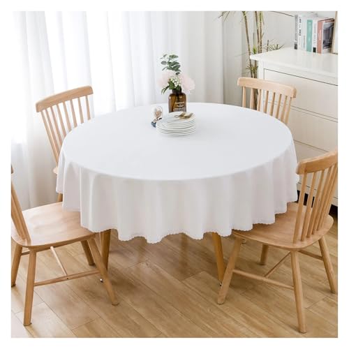 LUYSGBXR Tischdecke Rund Große runde Tischdecke aus einfarbiger Baumwolle und Leinen for den Esstisch(BS-01,120cm) von LUYSGBXR
