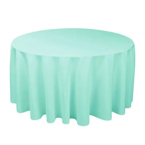 LUYSGBXR Tischdecke Rund Runde Polyester-Tischdecke in Weiß/Schwarz/Rot/Grün/Blau/Gold, solide Tischdecke for Hochzeit, Party, Heimdekoration(1,Diameter 200cm) von LUYSGBXR