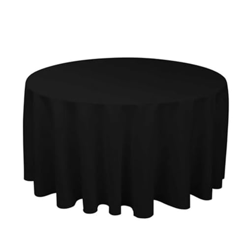 LUYSGBXR Tischdecke Rund Runde Polyester-Tischdecke in Weiß/Schwarz/Rot/Grün/Blau/Gold, solide Tischdecke for Hochzeit, Party, Heimdekoration(Gold2,Diameter 140cm) von LUYSGBXR
