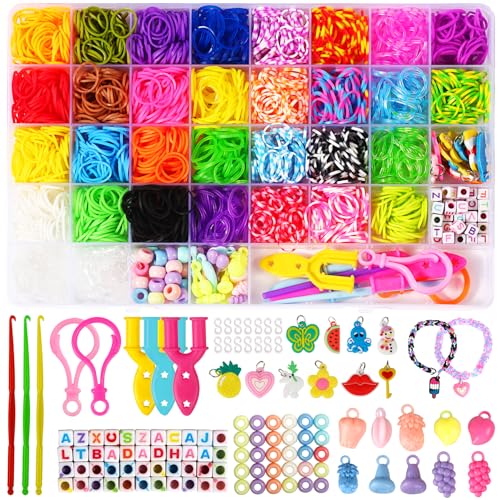 LUZOON 2100+ Loom Bänder Set, 30 Farben Armbänder Selber Machen Gummibänder Kinder Basteln Schmuck Selber Machen Set Schmuckbastelsets für Kinder Mädchen Jungs LUZOON 2100+ Loom Bänder Set, 30 Farben Armbänder Selber Machen Gummibänder Kinder Basteln Schmuck Selber Machen Set Schmuckbastelsets für Kinder Mädchen Jungs von LUZOON
