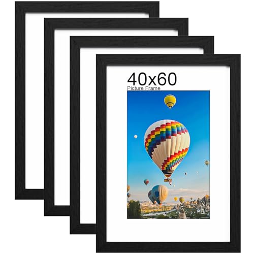 LVAOUO Bilderrahmen 40x60 cm, Holz 40x60 cm Bilderrahmen Schwarz, Vielseitiger Rahmen Schwarz, Display, Quer-oder Hochformat PVC Material mit Plexiglas, Wandmontage & Schreibtisch LVAOUO Bilderrahmen 40x60 cm, Holz 40x60 cm Bilderrahmen Schwarz, Vielseitiger Rahmen Schwarz, Display, Quer-oder Hochformat PVC Material mit Plexiglas, Wandmontage & Schreibtisch von LVAOUO