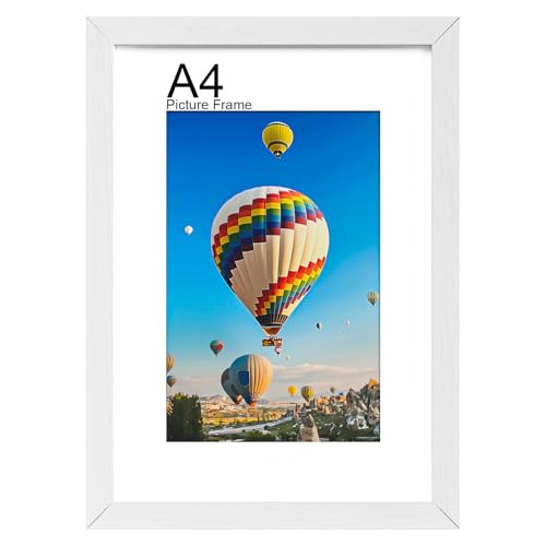LVAOUO Bilderrahmen A4, Holz A4 Bilderrahmen Weiß 21 x 29.7 cm, Vielseitiger a4 Rahmen Schwarz, Display, Quer-oder Hochformat PVC Material mit Plexiglas und Ständer, Wandmontage & Schreibtisch LVAOUO Bilderrahmen A4, Holz A4 Bilderrahmen Weiß 21 x 29.7 cm, Vielseitiger a4 Rahmen Schwarz, Display, Quer-oder Hochformat PVC Material mit Plexiglas und Ständer, Wandmontage & Schreibtisch von LVAOUO