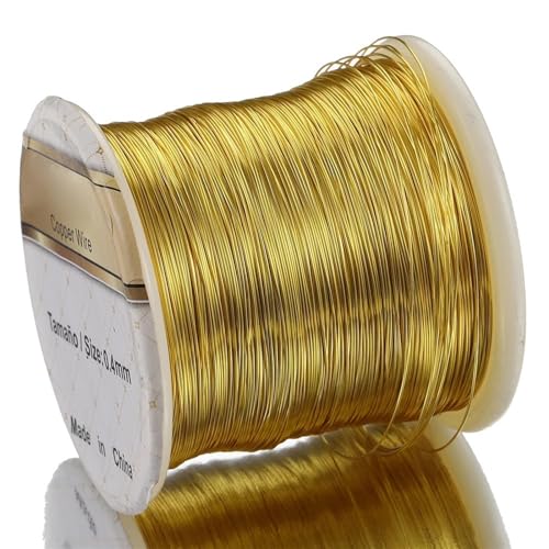 1 Rolle, kein Verblassen, formbarer, anlaufbeständiger Kupferdraht for die Herstellung von DIY-Armbändern, Ohrringen und Schmuck Für DIY-Schmuckherstellung, Modellskulpturen(Gold Color,0.6mm-110meters 1 Rolle, kein Verblassen, formbarer, anlaufbeständiger Kupferdraht for die Herstellung von DIY-Armbändern, Ohrringen und Schmuck Für DIY-Schmuckherstellung, Modellskulpturen(Gold Color,0.6mm-110meters von LVCHAO