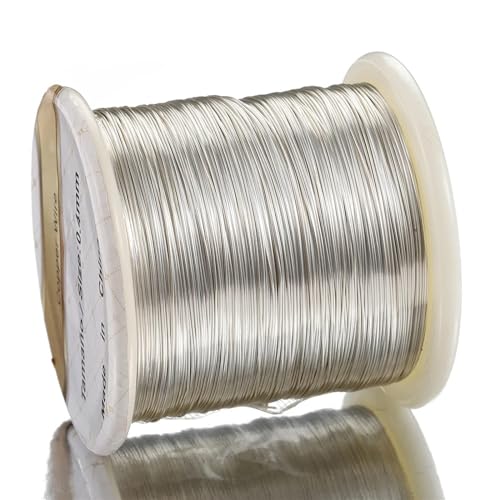 1 Rolle, kein Verblassen, formbarer, anlaufbeständiger Kupferdraht for die Herstellung von DIY-Armbändern, Ohrringen und Schmuck Für DIY-Schmuckherstellung, Modellskulpturen(Silver Color,0.4mm-250mete 1 Rolle, kein Verblassen, formbarer, anlaufbeständiger Kupferdraht for die Herstellung von DIY-Armbändern, Ohrringen und Schmuck Für DIY-Schmuckherstellung, Modellskulpturen(Silver Color,0.4mm-250mete von LVCHAO