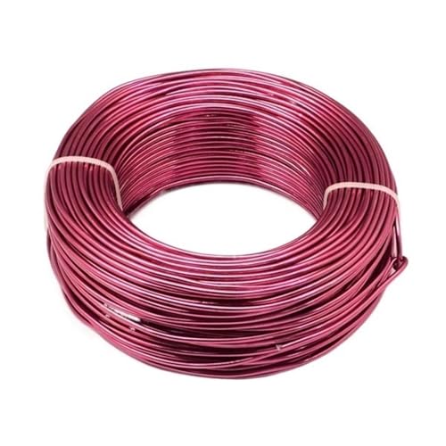 1 Rolle Aluminiumdraht für die Herstellung von Schmuck, Halsketten und Armbändern, 0,8 mm, 1 mm, 1,5 mm, 2 mm, 3 mm, 4 mm, 5 mm, 6 mm, 23 Farben, geeignet für die Schmuckherstellung, zum Weben und von LVCHAO