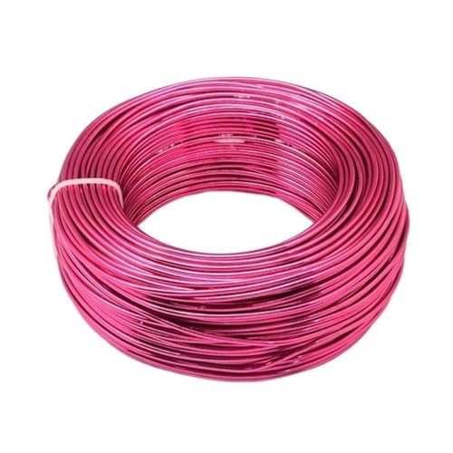 1 Rolle Aluminiumdraht für die Herstellung von Schmuck, Halsketten und Armbändern, 0,8 mm, 1 mm, 1,5 mm, 2 mm, 3 mm, 4 mm, 5 mm, 6 mm, 23 Farben, geeignet für die Schmuckherstellung, zum Weben und von LVCHAO