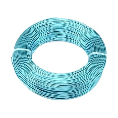 1 Rolle Aluminiumdraht für die Herstellung von Schmuck, Halsketten und Armbändern, 0,8 mm, 1 mm, 1,5 mm, 2 mm, 3 mm, 4 mm, 5 mm, 6 mm, 23 Farben, geeignet für die Schmuckherstellung, zum Weben und von LVCHAO