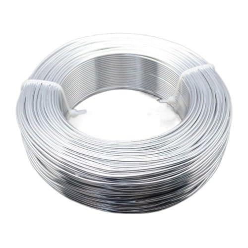 1 Rolle Aluminiumdraht für die Herstellung von Schmuck, Halsketten und Armbändern, 0,8 mm, 1 mm, 1,5 mm, 2 mm, 3 mm, 4 mm, 5 mm, 6 mm, 23 Farben, geeignet für die Schmuckherstellung, zum Weben und von LVCHAO