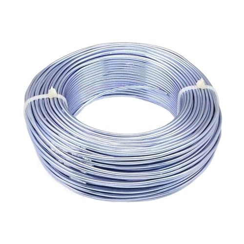 1 Rolle Aluminiumdraht für die Herstellung von Schmuck, Halsketten und Armbändern, 0,8 mm, 1 mm, 1,5 mm, 2 mm, 3 mm, 4 mm, 5 mm, 6 mm, 23 Farben, geeignet für die Schmuckherstellung, zum Weben und von LVCHAO