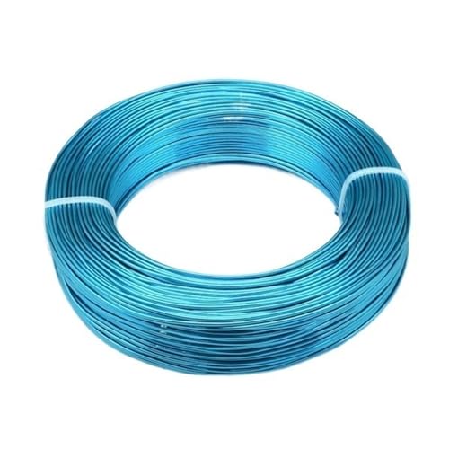 1 Rolle Aluminiumdraht für die Herstellung von Schmuck, Halsketten und Armbändern, 0,8 mm, 1 mm, 1,5 mm, 2 mm, 3 mm, 4 mm, 5 mm, 6 mm, 23 Farben, geeignet für die Schmuckherstellung, zum Weben und von LVCHAO