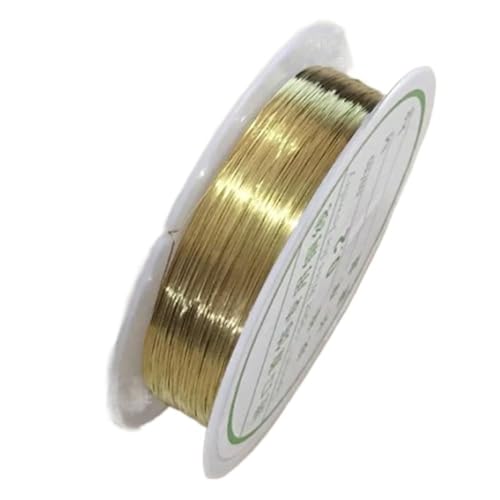 1 Rolle Schmuckzubehör aus Aluminiumdraht for Selbermachen von Armbändern und Halsketten, Schmuckherstellung, Zubehör, 0,2/0,3/0,4/0,5/0,6/0,8/1,0 mm Für DIY-Schmuckherstellung, Modellskulpturen(Gold 1 Rolle Schmuckzubehör aus Aluminiumdraht for Selbermachen von Armbändern und Halsketten, Schmuckherstellung, Zubehör, 0,2/0,3/0,4/0,5/0,6/0,8/1,0 mm Für DIY-Schmuckherstellung, Modellskulpturen(Gold von LVCHAO