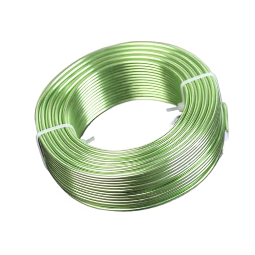 1 große Rolle mit weichen Aluminiumperlen, 0,8 mm/1 mm/1,5 mm/2 mm/2,5 mm/3 mm, für die Herstellung von Schmuck und Basteln, geeignet für Schmuckherstellung, Weben und (hellgrün) von LVCHAO