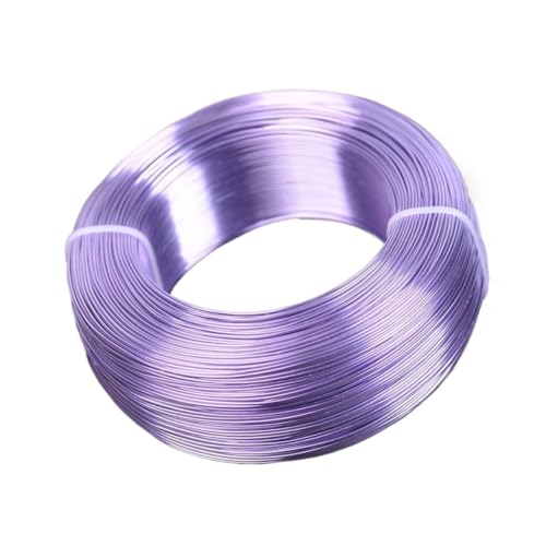 1 große Rolle mit weichen Aluminiumperlen, 0,8 mm/1 mm/1,5 mm/2 mm/2,5 mm/3 mm, für die Herstellung von Schmuck und Basteln, geeignet für Schmuckherstellung, Weben und (hellviolett) von LVCHAO