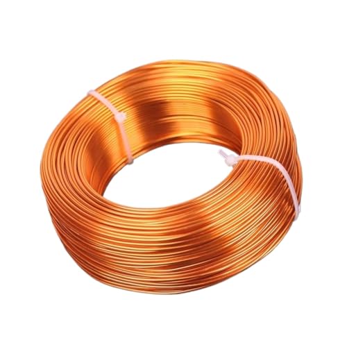 1 große Rolle mit weichen Aluminiumperlen, 0,8 mm/1 mm/1,5 mm/2 mm/2,5 mm/3 mm für die Herstellung von Schmuck und Basteln, geeignet für Schmuckherstellung, Weben und (Orange, 2,0 mm von LVCHAO