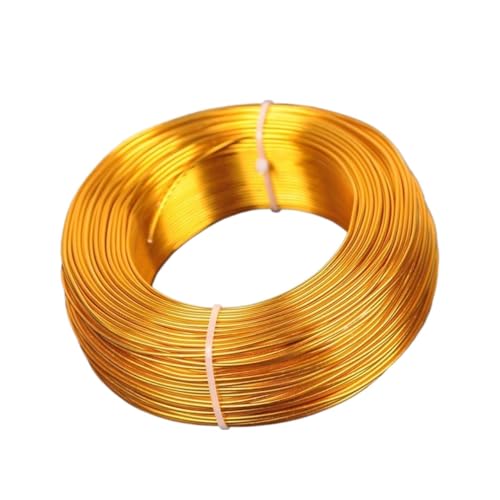 1 große Rolle mit weichen Aluminiumperlen von 0,8 mm/1 mm/1,5 mm/2 mm/2,5 mm/3 mm für die Herstellung von Schmuck und Basteln, geeignet für Schmuckherstellung, Weben und (Deep Gold Co von LVCHAO