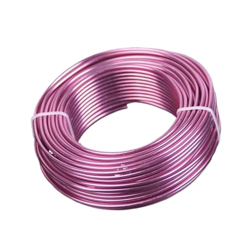 1 große Rolle mit weichen Aluminiumperlen von 0,8 mm/1 mm/1,5 mm/2 mm/2,5 mm/3 mm für die Herstellung von Schmuck und Basteln, geeignet für Schmuckherstellung, Weben und (Dunkelrosa, 1. von LVCHAO